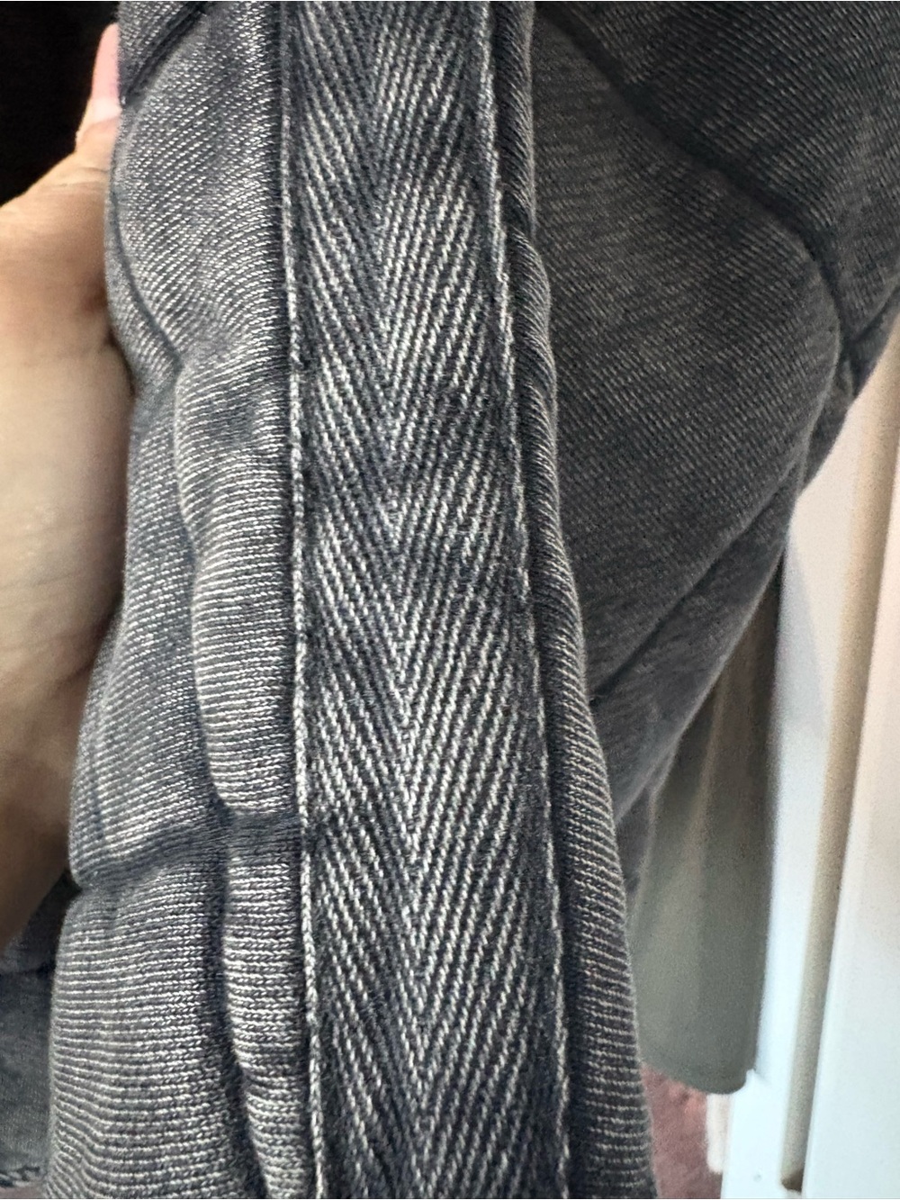Free People Oversized Washed Charcoal Quilted Jacket | Size S - Picture 9 of 14